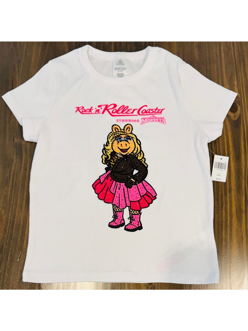 Disney The Muppets Rock ‘n’ Roller Coaster Miss Piggy T-Shirt XS Disney Parks
